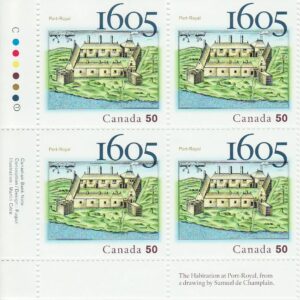 Canada Stamp #2115 - Samuel de Champlain's drawing of settlement (2005)