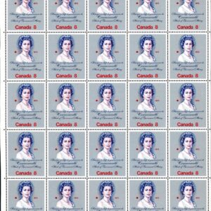 CANADA - MINT SHEET OF 25 STAMPS - VFNH - SCOTT 620 - ROYAL VISIT. (FLUORECENT)