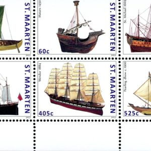 St. Martin Stamp [Sc#0021]  (2011) Classic sailing ships Boats MNH