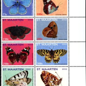 St. Martin Stamps [SC#0022]  (2012)  53-64 Butterflies MNH. complete set.