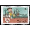 Canada Stamp #1011 - Cartier and ship (1984)
