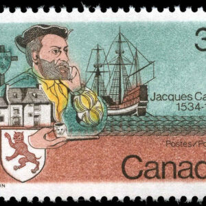 Canada Stamp #1011 - Cartier and ship (1984)