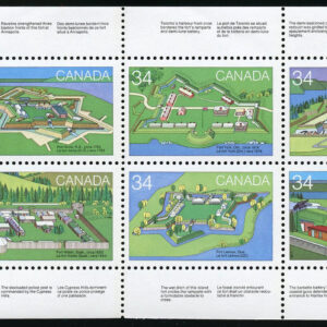 Canada Stamp #1059a - Canadian Forts-2 (1985) 10 x 34¢