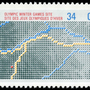 Canada Stamp #1077 - Map (1986) 34¢