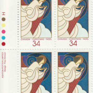 Canada PB #1113 - Christmas-Angels (1986) 34¢