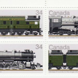 Canada PB#1119a - Canadian Locomotives (1925-1945)-4 (1986) 2 x 34¢