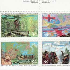 Canada PB #1129a - Exploration of Canada-2 (1987) 4 x 34¢
