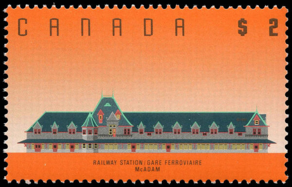 Canada Stamp #1182 - McAdam Railway Station, NB (1989) - Image 2