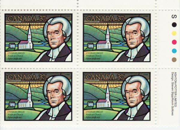 Canada Stamp #1226 - Charles Inglis (1988) 37¢ - Image 2