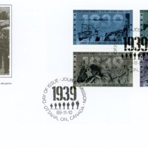 Canada FDC #1263a - Second World War-1939 (1989) 4 x 38¢