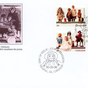Canada FDC #1277a - Cultural Treasures-Dolls (1990) 4 x 39¢
