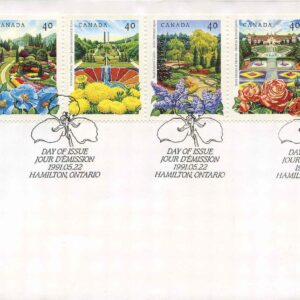 Canada FDC #1315a - Public Gardens (1991) 5 x 40¢