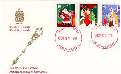 Canada FDC #1339-41 - Christmas (Personages) (1991)  1 x 40¢, 1 x 46¢, 1 x 80¢ - Image 2