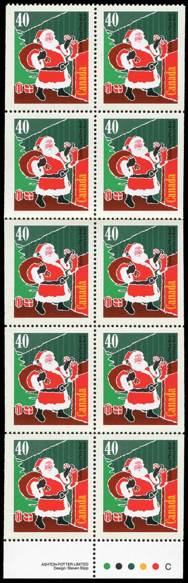 Canada Stamp Booklet #134 (#1339as) - Santa Claus (1991) - Image 2