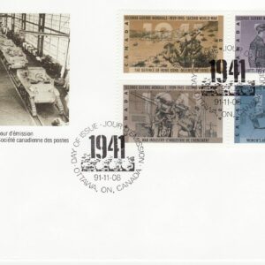 Canada -FDC --#1345-1348 (1991) SECOND WORLD WAR