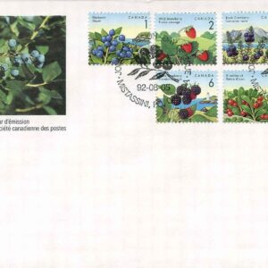 Canada FDC#1349 - 1355 - EDIBLE BERRIES (1992) 1¢,2¢,3¢,5¢,6¢,10¢,25¢