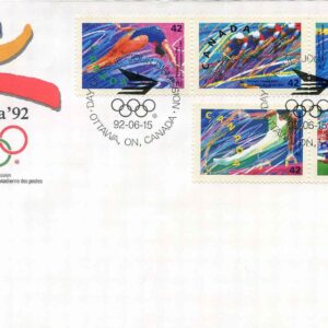 Canada OFDC#1418a - Summer Olympics (1992) 5 x 42¢
