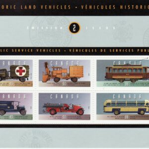 Canada Stamp #1527i - Historic Public Service Vehicles-2 (1994) 2 x 43¢, 2 x 50¢, 2 x 88¢
