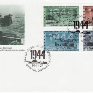 Canada FDC #1540a - Second World War-1944 (1994) 4 x 43¢