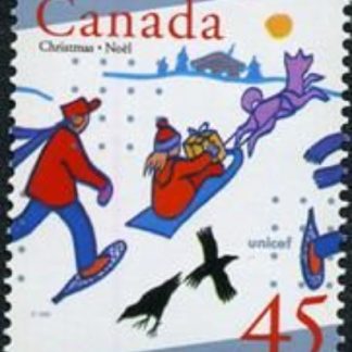 Canada Stamp #1627 - Delivering gifts by sled (1996) 45¢