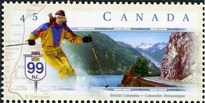 Canada Stamp #1650 - Sea to Sky Highway, British Columbia (1997) 45¢ - Image 2