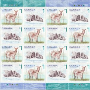 Canada SHEET #1689ai - Wildlife Definitives-High Values (2005) 16X$1 (2009 reprint)
