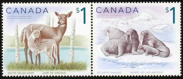 Canada Stamp #1689a - Wildlife Definitives-High Values (2005) 2 x $1