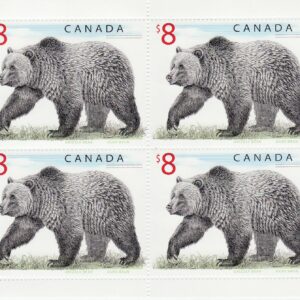Canada Stamp #1694 - Grizzly Bear (1997) $8 Mini Sheet