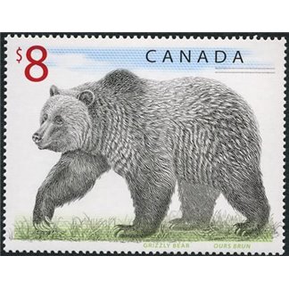 Canada Stamp #1694 - Grizzly Bear (1997) $8