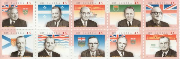 Canada Stamp 1709(a-j) in a complete Block