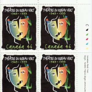 Canada Stamp PB#1769 - The masks of Tragedy and Comedy (1999) 46¢