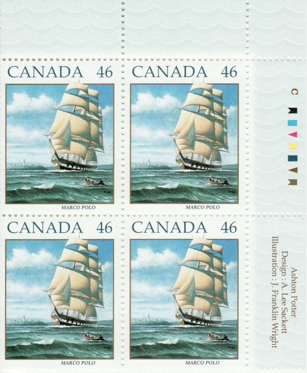Canada Stamp PB#1779 - The Marco Polo under full sail (1999) 46¢ - Image 2