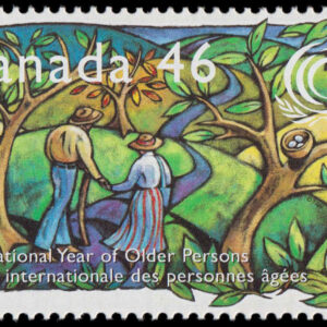 Canada Stamp #1785 - Older couple on path of life (1999) 46¢