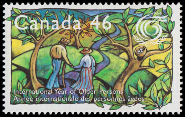 Canada Stamp #1785 - Older couple on path of life (1999) 46¢
