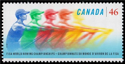 Canada Stamp SHEET#1805 - Five rowers (1999) 46¢ - Image 2