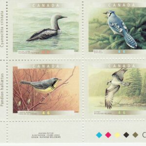 Canada Stamp PB#1842a - Birds of Canada-5a (2000) 4 x 46¢