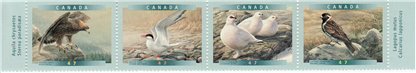 Canada Stamp #1889a - Birds of Canada-6a (2001) SE-TENANT STRIP