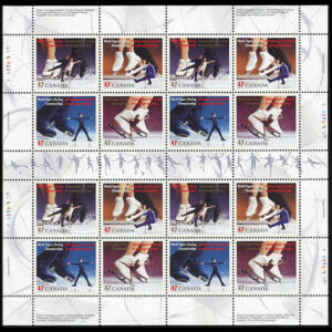 Canada Stamp SHEET #1899a - World Figure Skating Championships (2001) 4 x 47¢
