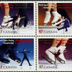 Canada Stamp #1899a - World Figure Skating Championships (2001) 4 x 47¢