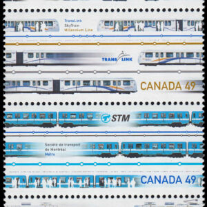 Canada Stamp #2031a - Urban Transit/Light rail (2004) 4 x 49¢