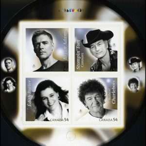 Canada Stamp #2334 - Canadian Recording Artists (2009) 4 x 54¢