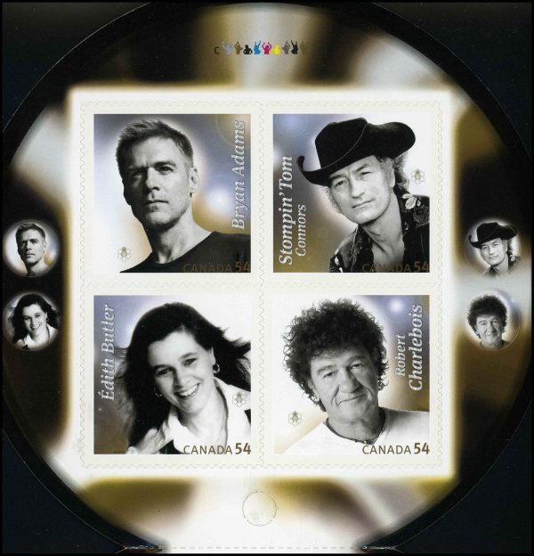 Canada Stamp #2334 - Canadian Recording Artists (2009) 4 x 54¢