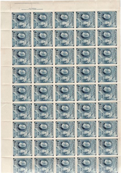 Canada SHEET #274 - Alexander Graham Bell and winged figure of Fame (1947) 4¢
