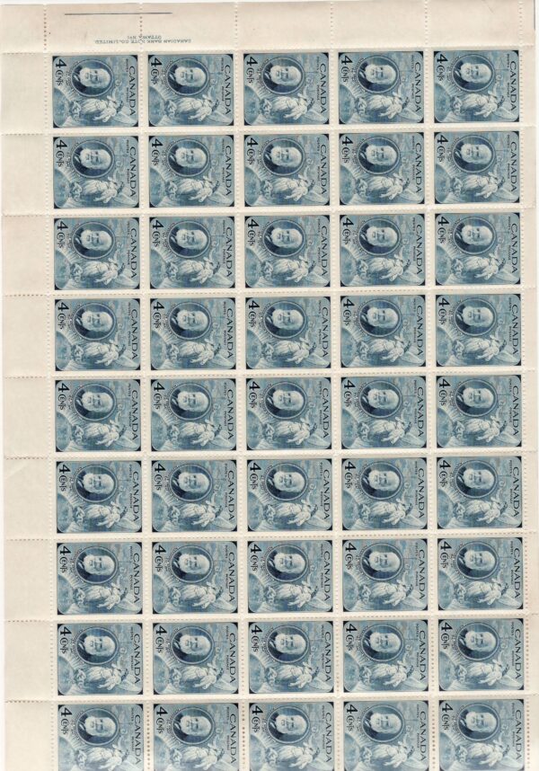 Canada SHEET #274 - Alexander Graham Bell and winged figure of Fame (1947) 4¢