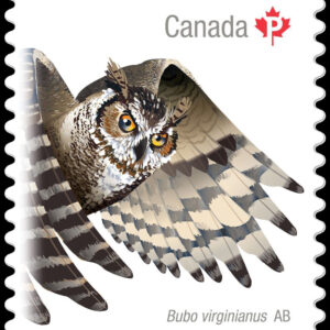 Canada Stamp #2931i - Great horned Owl (2016) P (85¢) Die cut to shape from Quarterly Pack