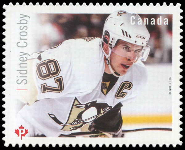 Canada Stamp #2942i - Sidney Crosby (2016) P (85¢)