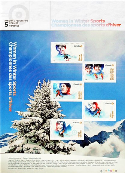 Canada Stamp #3079 - Women in winter sports (2018) - Image 2