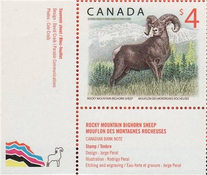 Canada Stamp #3129 - Rocky Mountain Bighorn Sheep (2018) - Image 2