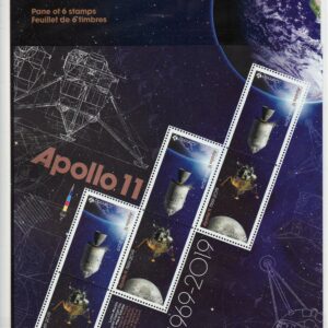 Canada Stamp #3187a - Apollo 11 (2019) 6 x P (SOUVENIR SHEET)