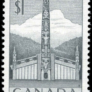 Canada Stamp #321 - Pacific Coast Totem Pole (1953) $1